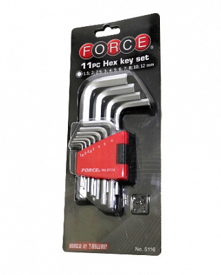 Набор шестигранников FORCE 5116 11 пред.