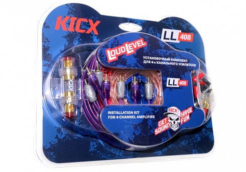 Набор для подключения усилителя (4-х канального) KICX LL-408 8AWG