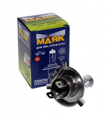 Лампа Н-4 12V 100/90W МАЯК +30% 52450SL