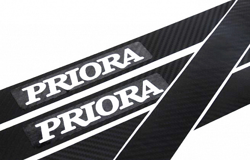 Наклейка порогов PRIORA (2шт)