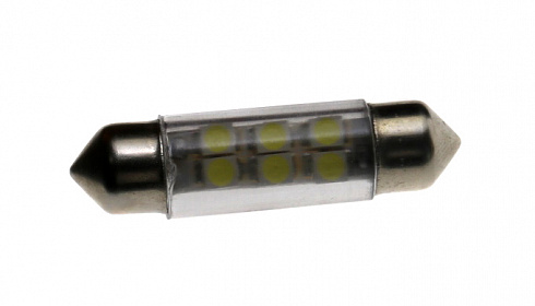 Диод 24V T11x36 белый (6SMD диодов)