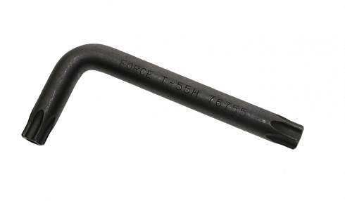 Ключ TORX Г-обр. FORCE 76755 T55H с отверстием