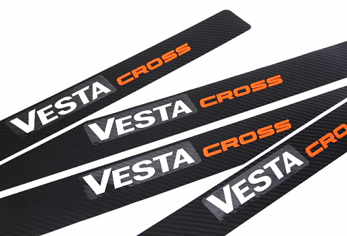 Наклейка порогов VESTA CROSS (2шт)