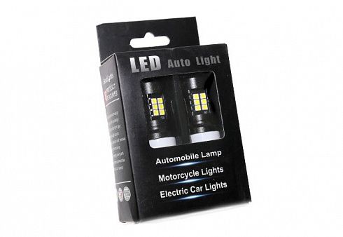 Диод 12V 21/5W 2-х конт.без цоколя белый (21SMD диода )(2шт)