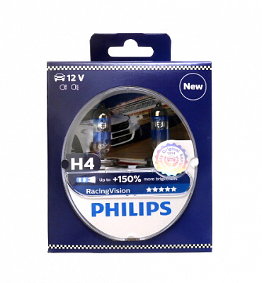 Лампы Н-4 12V  60/55W PHILIPS +150% 12342XVPS2