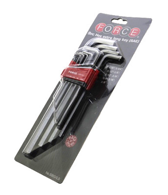 Набор шестигранников FORCE 5093XLS 9пред. дюймовые