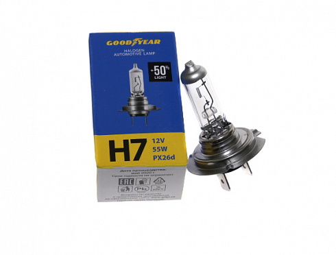 Лампа Н-7 12V  55W GOOD YEAR +50% MORE LIGHT GY017124