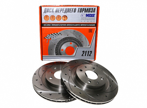 Диски тормозные 2112 R-14 АЛНАС ЕВРО SPORT  с проточкой, перфорацией