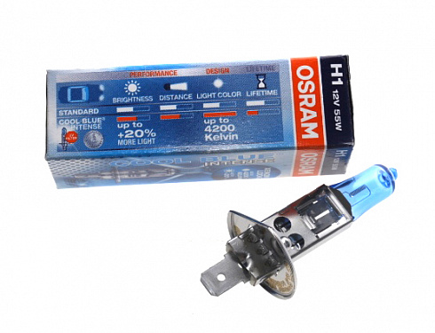 Лампа Н-1 12V  55W OSRAM +20% 64150CBI