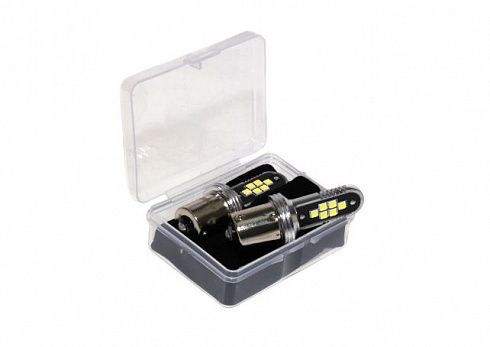 Диод 12V 21W белый (12SMD диодов) 1156 6000K 2шт SALMAN