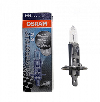 Лампа Н-1 12V  55W OSRAM +50%  64150SVS Silver