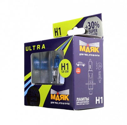 Лампы Н-1 12V  55W МАЯК +30% 82120SW+30