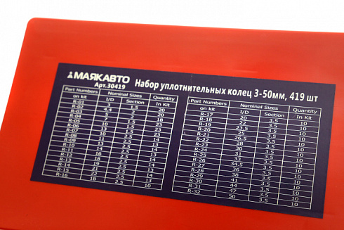 Набор уплотнителей резиновых 419 предм.