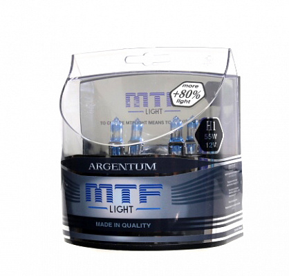Лампы Н-1 12V  55W MTF +80% ARGENTUM