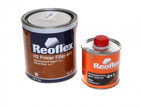 Грунт REOFLEX 4+1 серый 0,8л с отверд. (RXF06+RXH11)