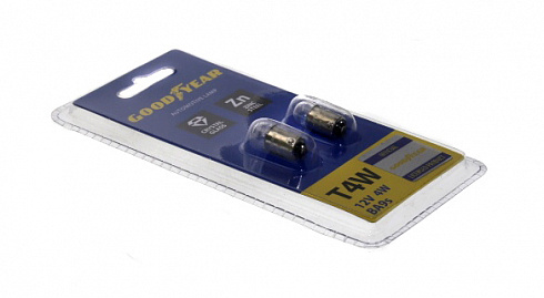 Лампа 12V T4W с цоколем GOOD YEAR (2 шт) GY012203
