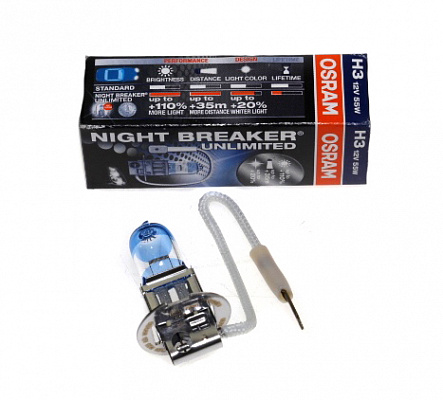 Лампа Н-3 12V  55W OSRAM +110% 64151NBU