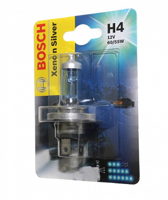Лампа Н-4 12V  60/55W BOSCH XSENON SILVER блист. (068)