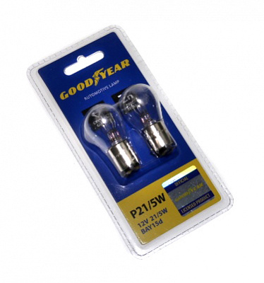 Лампа 12V P21/5W  2-контактная GOOD YEAR (2 шт) GY012216