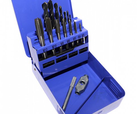 Набор метчиков и свёрл СИБРТЕХ 77305 15 пред.