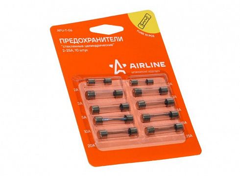 Предохранители стекляные  2 А-25А (10 шт)