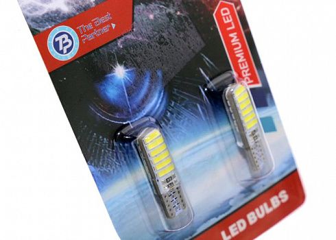 Диод габаритов 2110 белый 12SMD силикон (2шт.) TBP