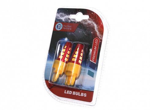 Диод 12V 21/5W 2-х конт.без цоколя жёлт. (48SMD диодов) (2шт.)  TBP