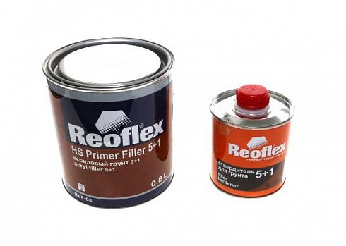 Грунт REOFLEX 5+1 серый 0,8л с отверд. (RXF03G+RXH13)