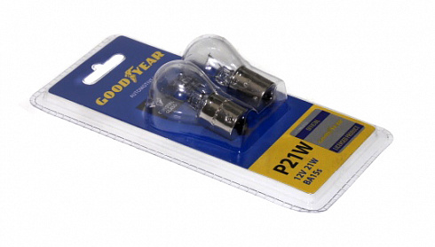 Лампа 12V P21W  1-контактная GOOD YEAR (2 шт) GY012222