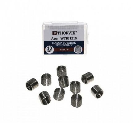 Набор резьбовых вставок THORVIK М12*1.5 WTRI1215 (10 предметов)