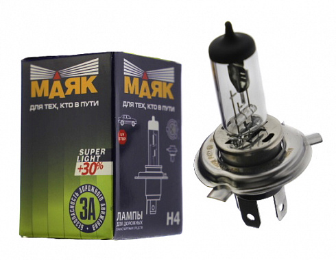 Лампа Н-4 12V  60/55W МАЯК +30% 52420SL