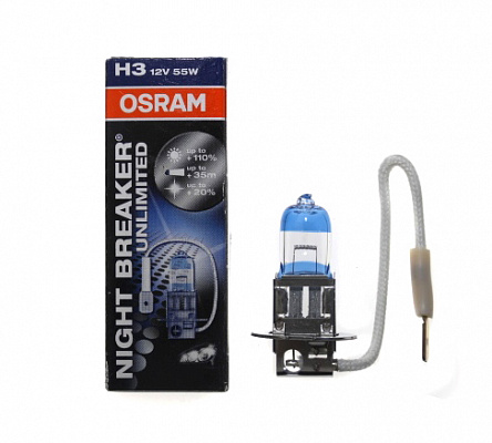 Лампа Н-3 12V  55W OSRAM +110% 64151NBU