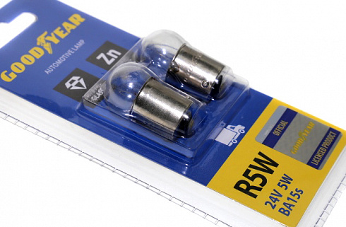Лампа 24V R 5W  1-контактная GOOD YEAR (2 шт) GY012406