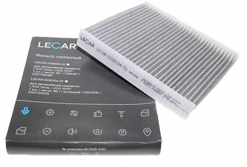 Фильтр салона Веста, XRAY LECAR 019210401 угольный