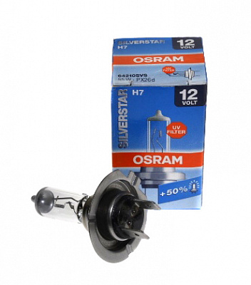 Лампа Н-7 12V  55W ОSRAМ +50% 64210SVS Silver