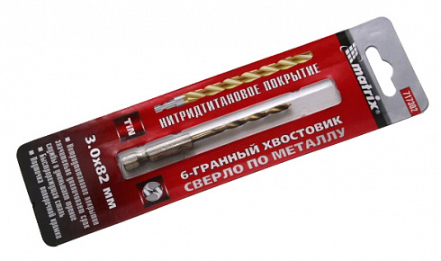 Сверло *3,0 мм нитридтитановое покрытие 717302