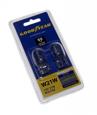 Лампа 12V W21W 1-контактная без цоколя GOOD YEAR (2 шт) GY015222