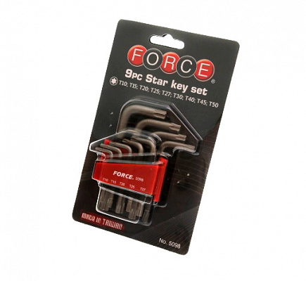 Набор звёзд FORCE 5098 Г-образн. 9 пред. TORX
